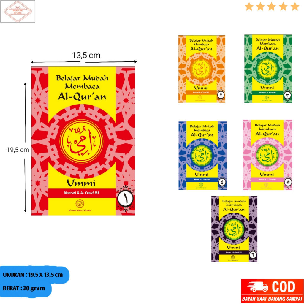 Buku Metode Ummi Lengkap - Belajar Membaca AL QURAN - Buku UMMI / M S