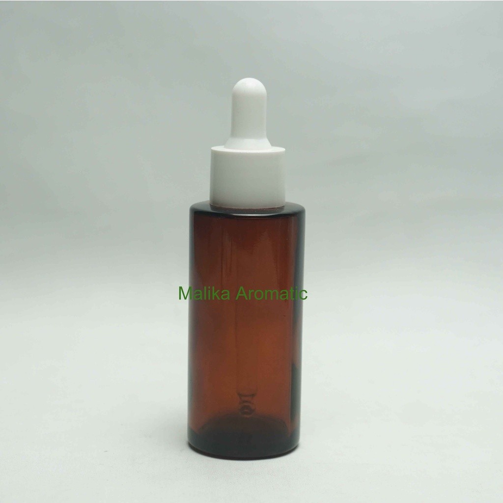 Serum 50 ml RF Amber Original Pipet Putih PP / Botol Pipet Karet / Botol Serum / Botol Kaca Kosmetik