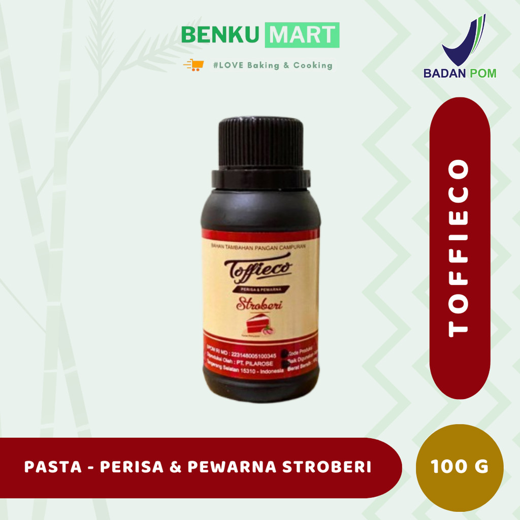 

Toffieco Pasta Strawberry (100 Gram) Perisa & Pewarna Stroberi