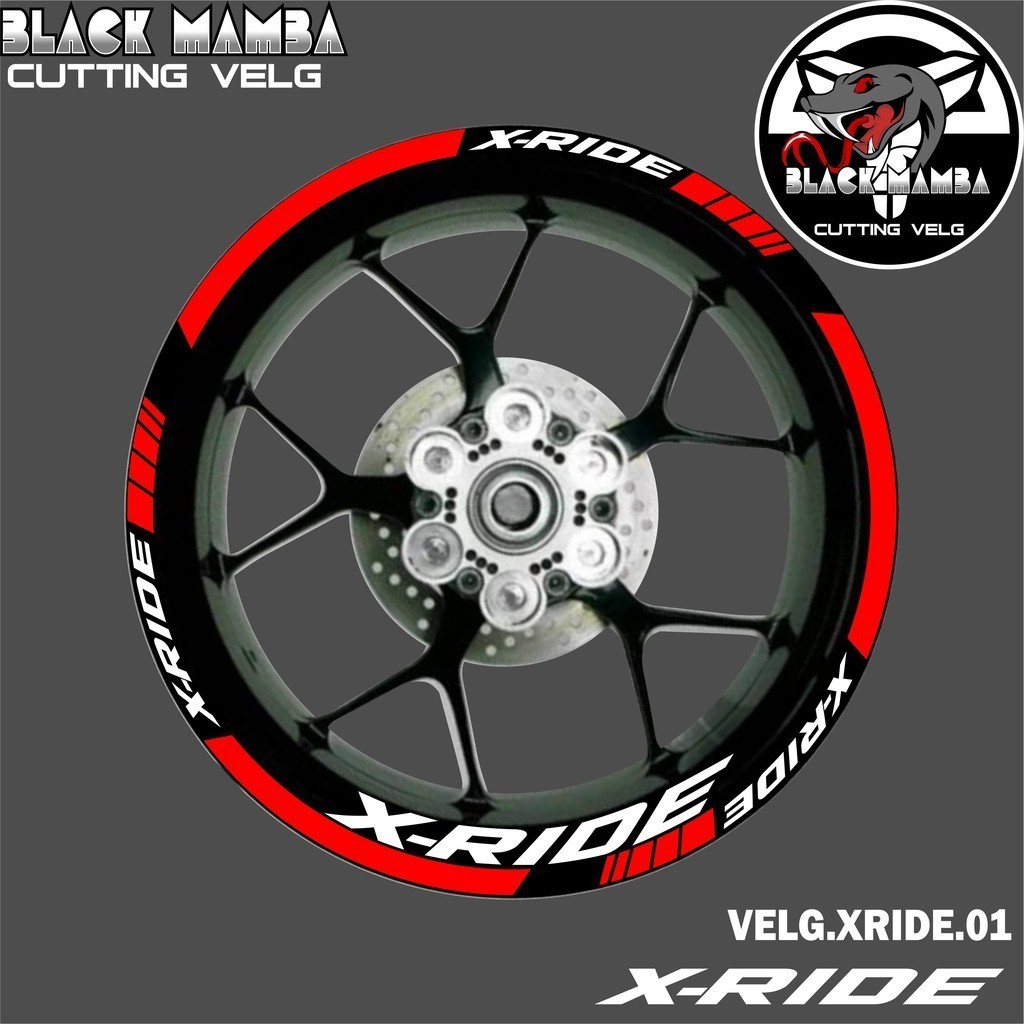 CUTTING STICKER VELG XRIDE- STIKER LIS LIST VARIASI BAN/VELG YAMAHA XRIDE