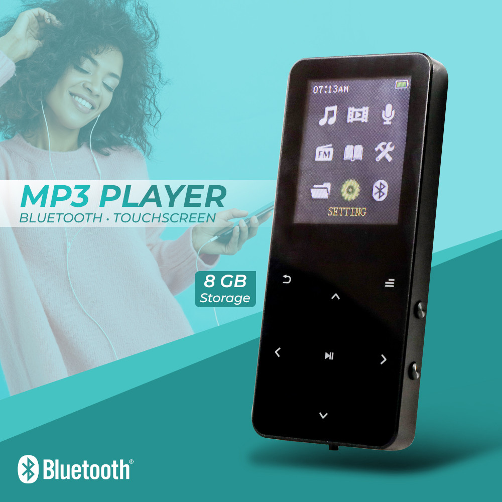 Tengsen MP3 Player Digital Audio Player Bluetooth Touchscreen 8GB - X3 FD Shop8