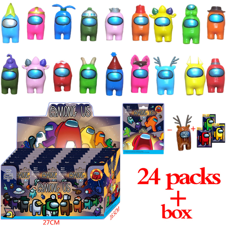 2-24pcs Anime Among us figures Mystery Box Blind Box Toys Gifts for Fans Adults Figure Decorative Ki