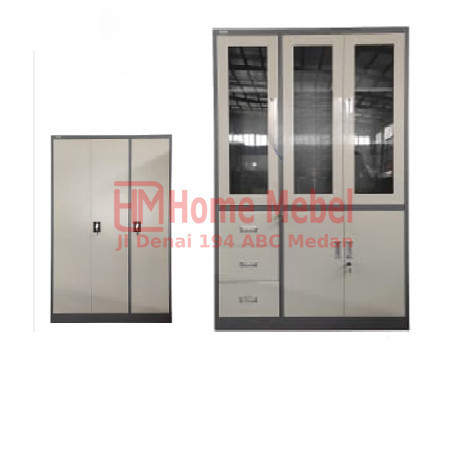 PROMO TERMURAH Lemari Arsip Besi / Filling Cabinet / Lemari Dokumen Kantor 3 Pintu Besar by HOMEMEBE