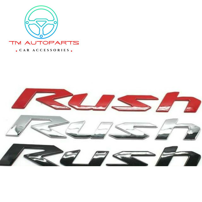 Emblem Kap Mesin rush/emblem rush/logo kap mesin rush - Merah, Jumbo