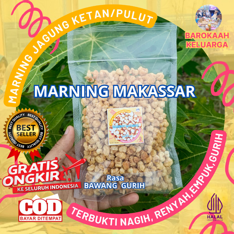 

MARNING JAGUNG SULTAN/ SNACK MARNING JAGUNG MILENIAL/ MARNING JAGUNG KETAN TERBUKTI EMPUK RENYAH GURIH 100 GR RASA BAWANG HARGA TERJANGKAU