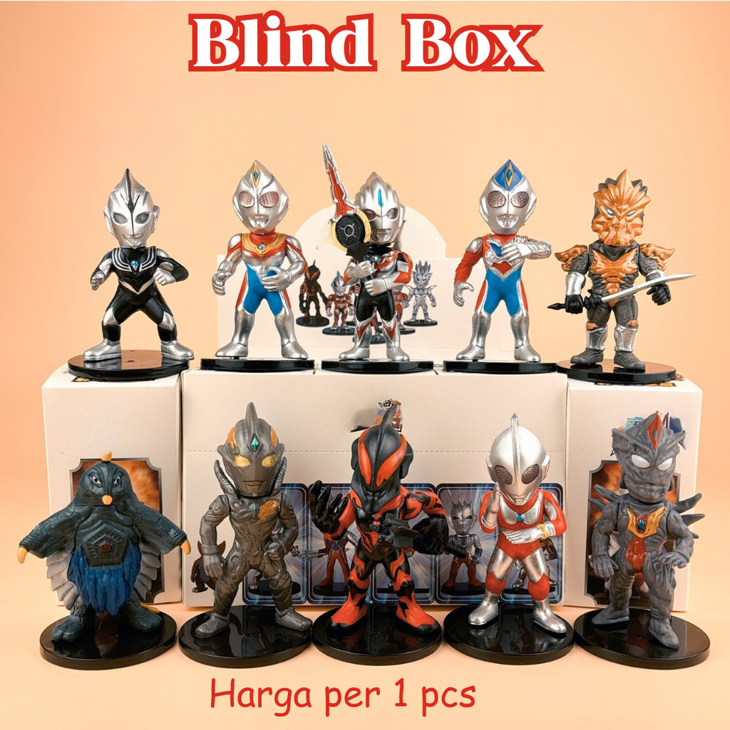 [randomfinds]  Blind Box ULTRMEN / Cute Character Action Figure / Mainan Karakter Dalam Kotak / Blin