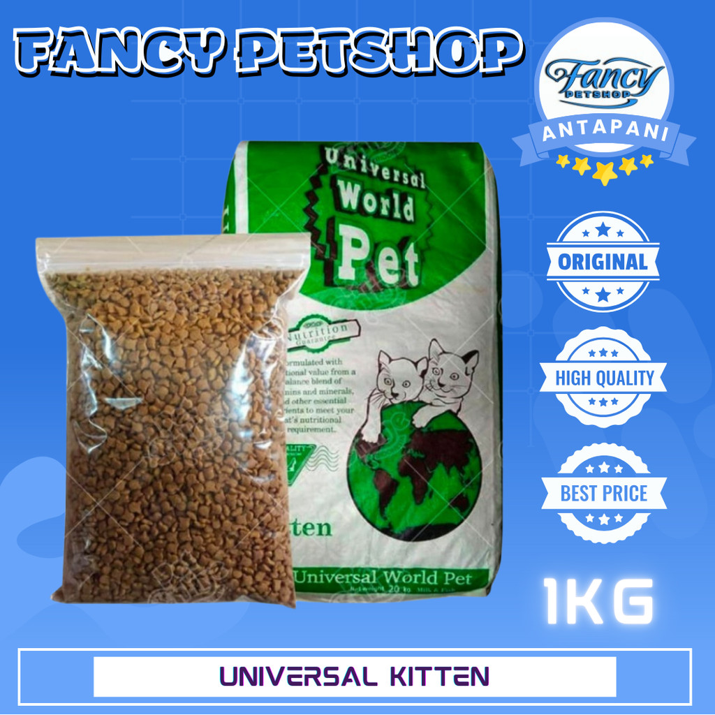 Universal Kitten 1kg repack makanan kucing universal kitten