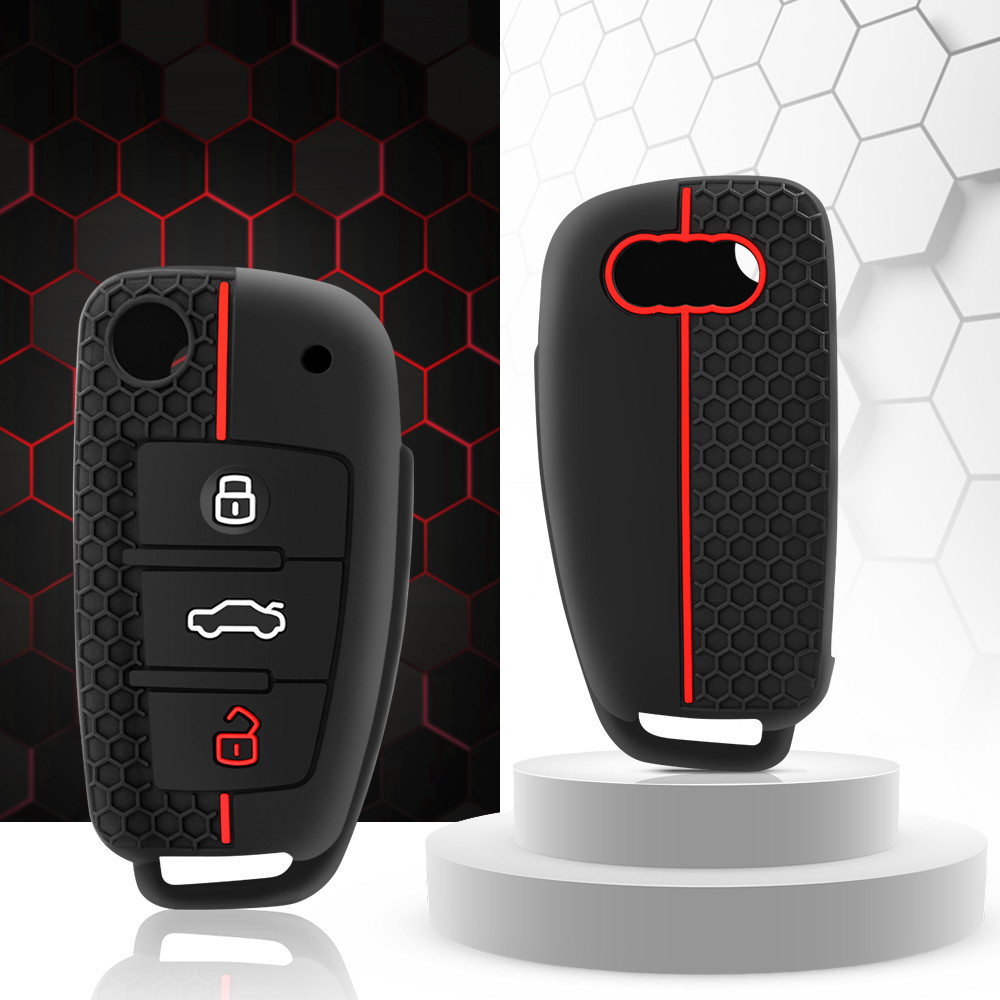 promo Sarung Pelindung Kunci Mobil Silikon untuk Audi A1 A3 A6 Q3 Q2 Q7 TT TTS R8 S3 S6 RS3 RS6 3 To