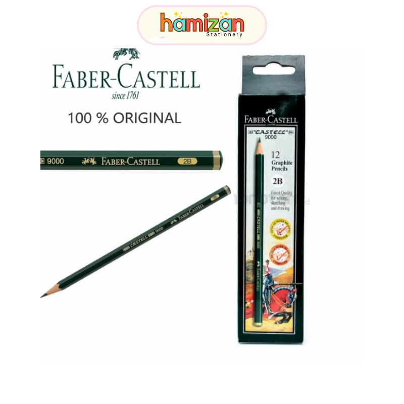 

( 12pcs ) Pencil 2B / Pensil Faber Castle Original Murah Berkualits