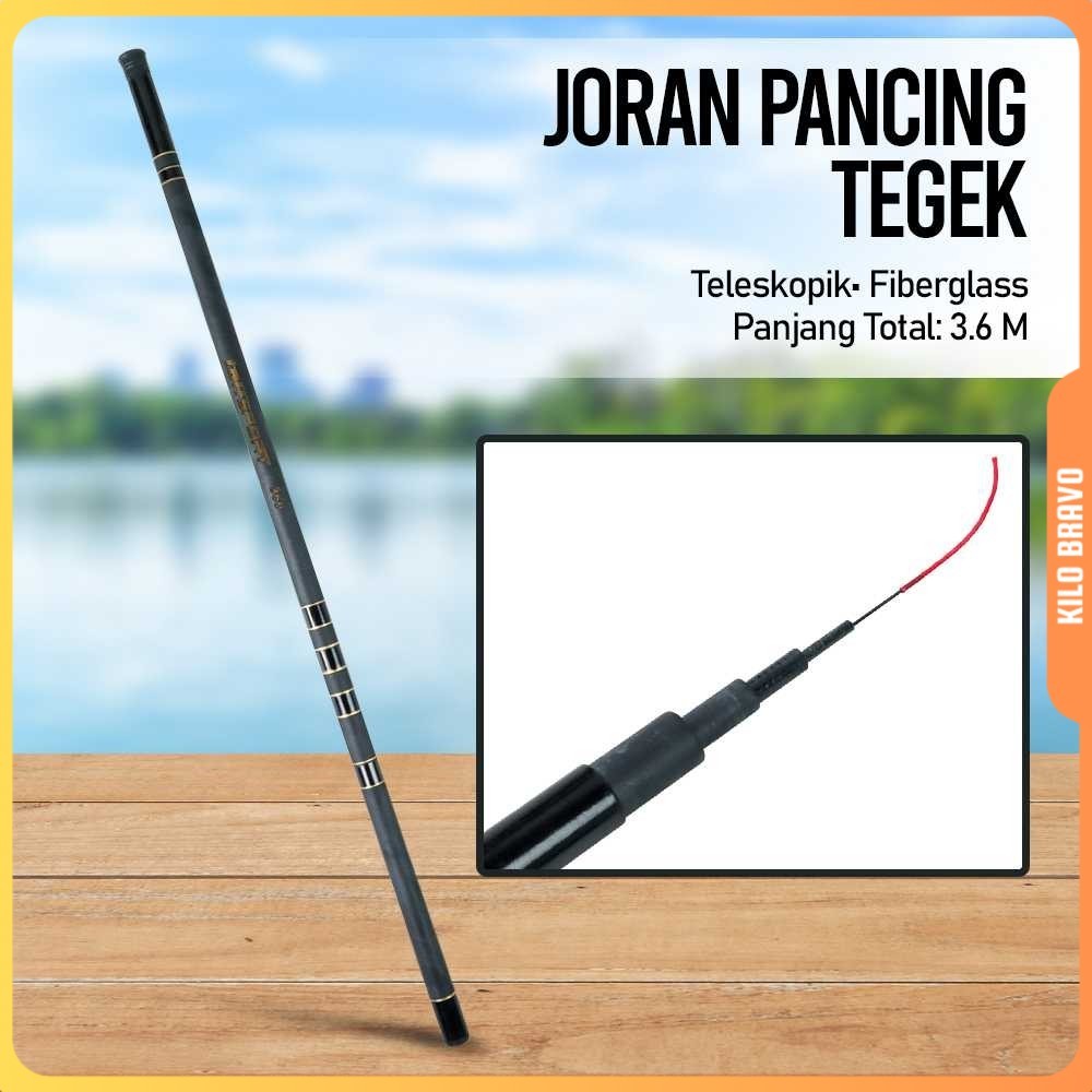 TaffSPORT Joran Pancing Tegek Fiberglass Fishing Rod - 360