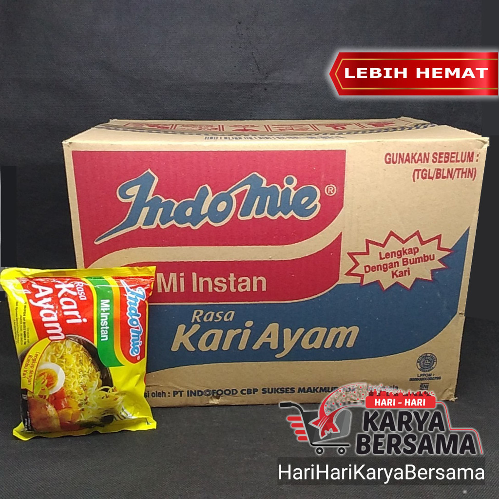 

MIE INSTAN INDOMIE KARI AYAM PER KARTON ISI 40 PCS X 72GR