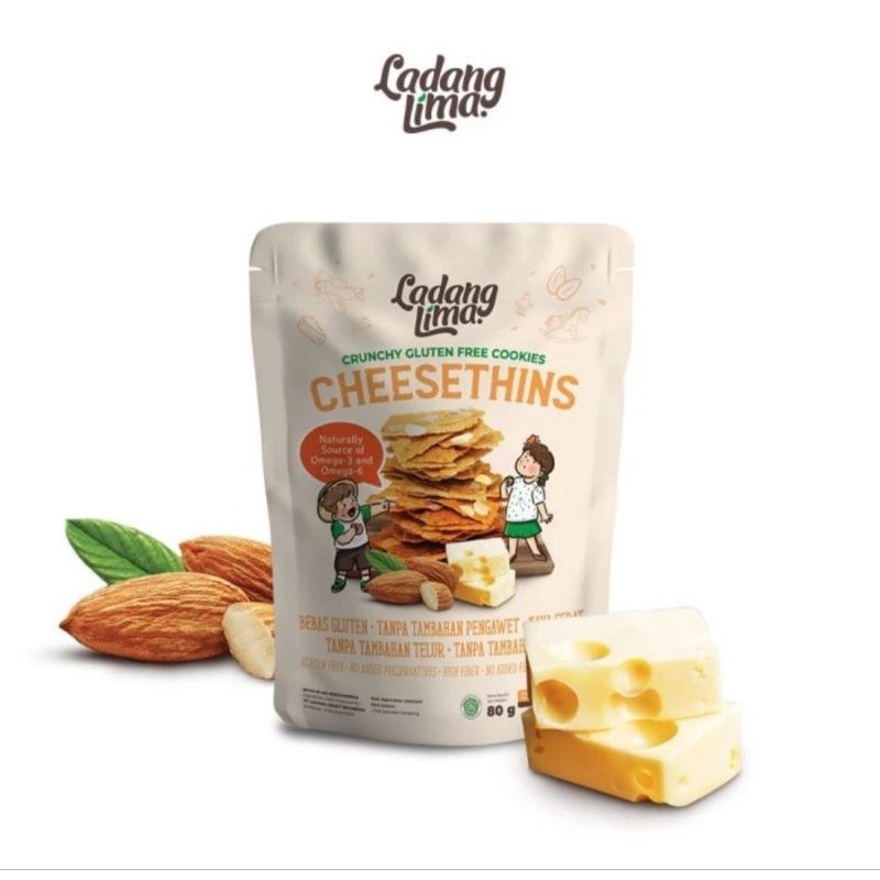 

CHEESETHINS COOKIES LADANG LIMA 100GR - KUKIS KEJU KRISPI DENGAN ALMOND - CHEESE THINS