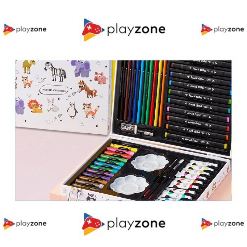 

Crayon Set 48pcs Koper Aluminium Besi Krayon Pensil Warna 48 Pcs Box Alat Lukis Anak Koper Set CR 48