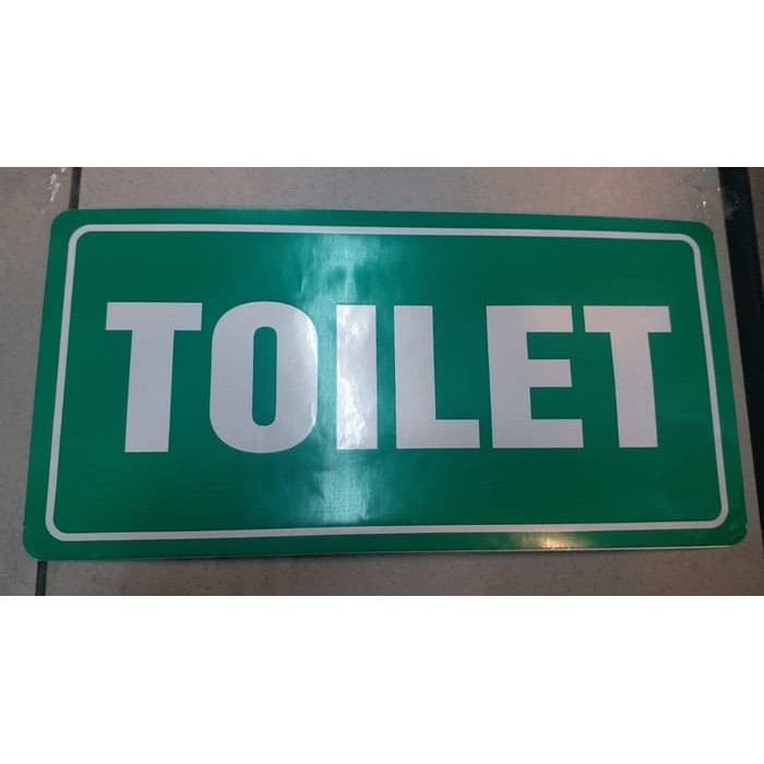 

JUAL SIGN LABEL STICKER TOILET UK 30X15CM