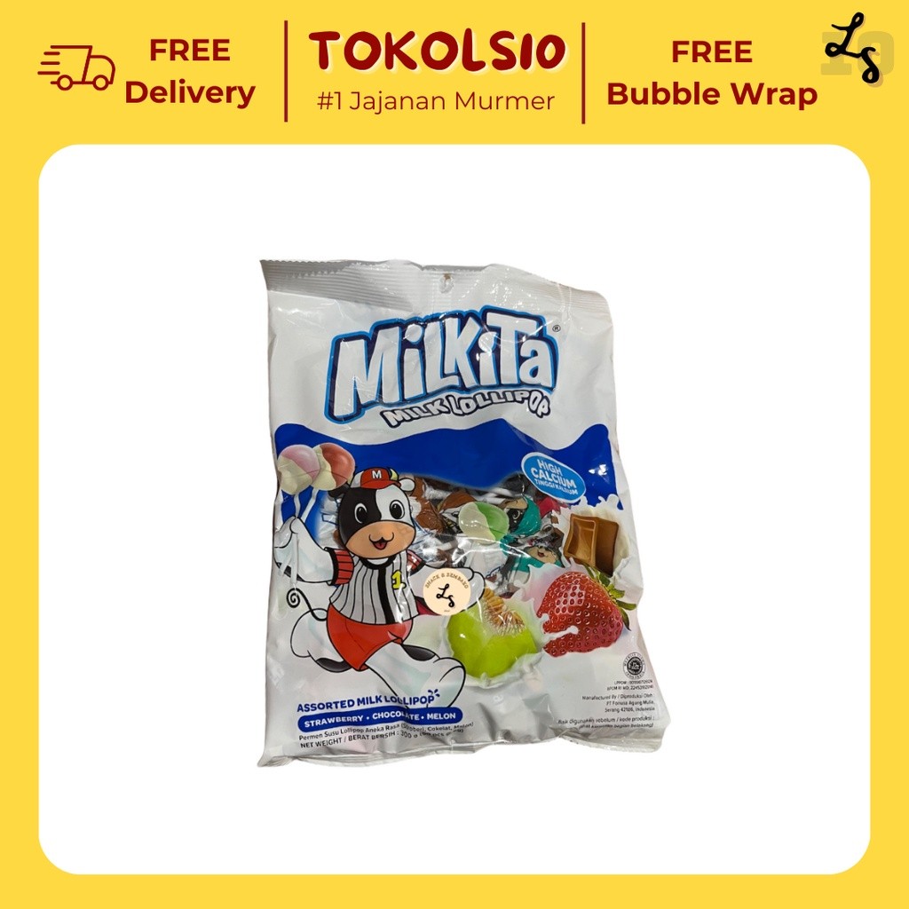 

Milkita Assorted Milk Lollipop Refill Isi 30+5 pcs Rasa Mix