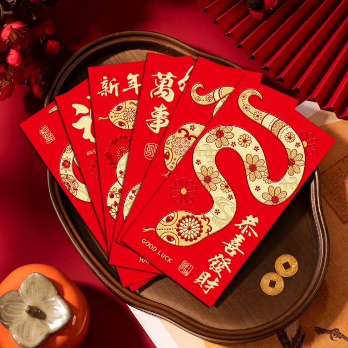 

GROSIR Angpao Merah Panjang 2025 Angpau Tahun Ular Ampau Fu Fuk Hoki Ampao Sincia Imlek Merah Tebal Murah Ornamen Imlek Harga Grosir Termurah - MERAH PJG RANDOM