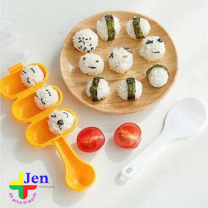 Cetakan bento + centong bulat rice ball shaker cetakan nasi kepal alat cetak nasi bulat