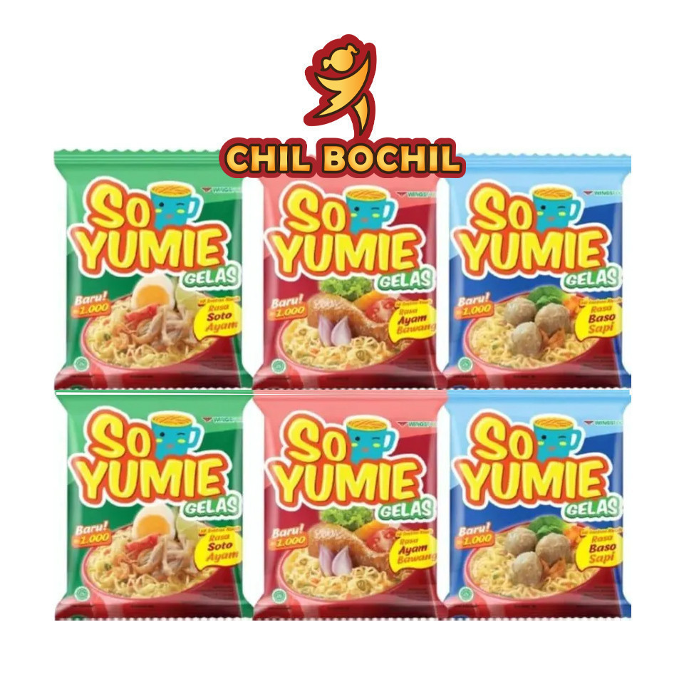 

SO YUMIE GELAS RENCENG 10 SACHET X 30GR - MIE INSTANT GELAS RENCENG - CHIL BOCHIL