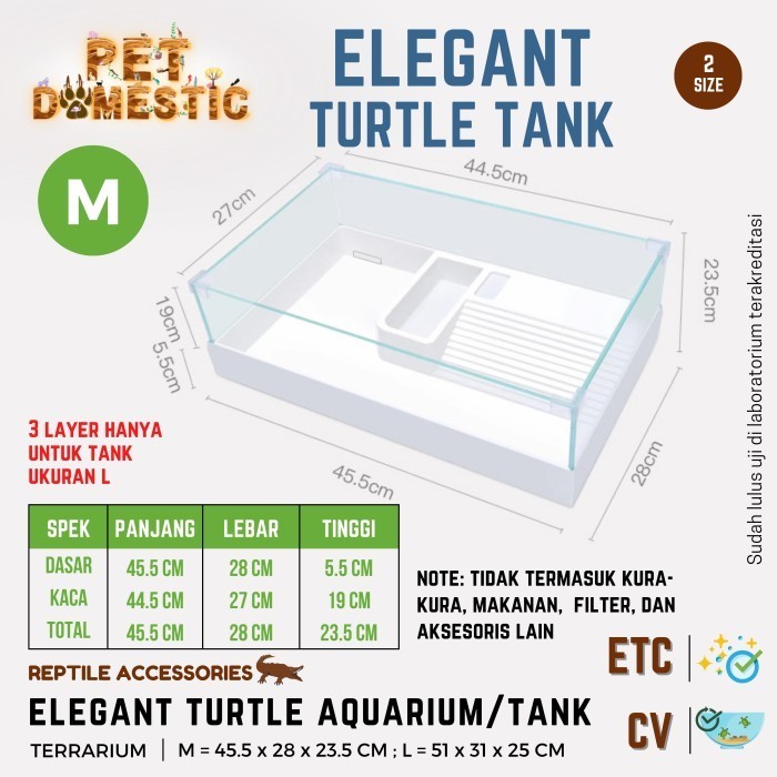 AQUARIUM KURA KURA ELEGANT/ TANK KURA KURA / KANDANG KURA KURA