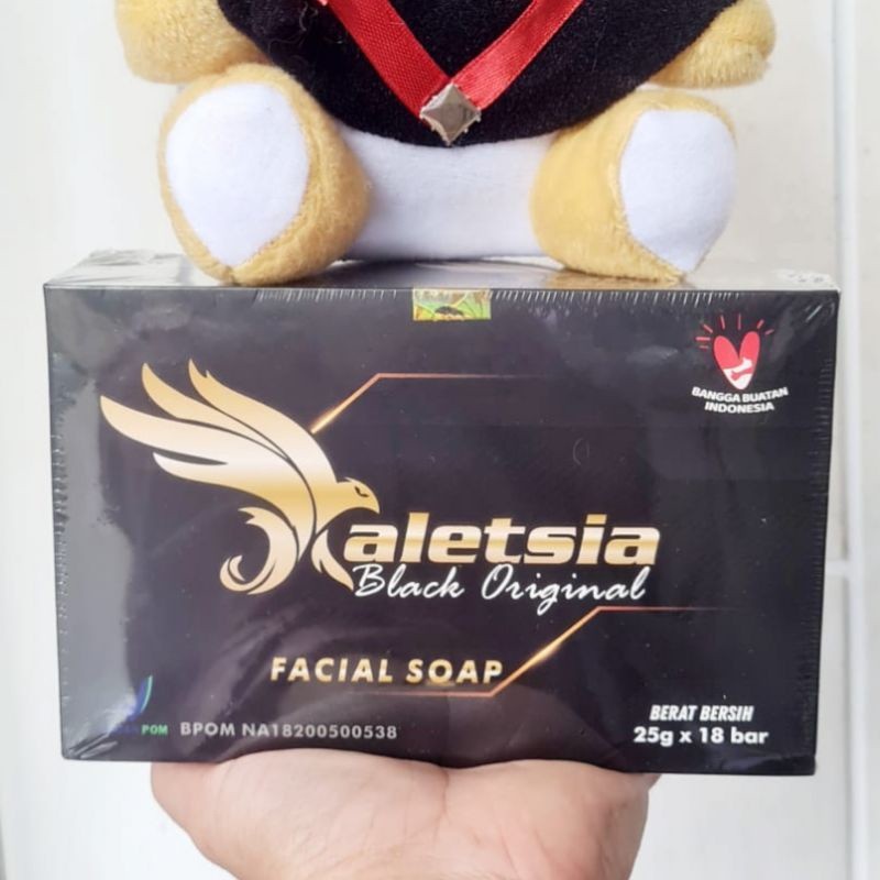 Black Original Soap | Sabun Raletsia Original | Sabun Black Walet Asli | Sabun Muka Jerawat BPOM 25g