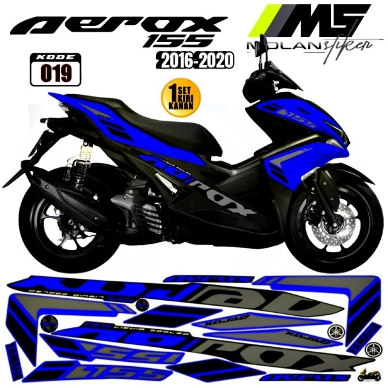 Decal Sticker Striping Variasi Aerox Old Aerox 155 Old 2016-2019 Aerox 155 Lama Yamaha Aerox 155 Bir