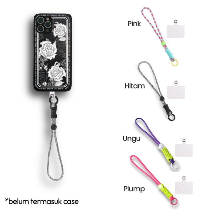 

⭐BISA COD⭐ Tali Gantungan Gelang Hp Lifia Warna Lucu Kuat Phone Strap HPLIFA Hitam