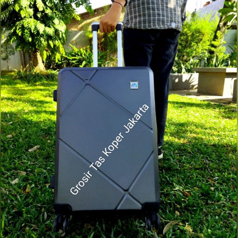 Koper Fiber 20 Inch, 24 Inch Bahan Anti Pecah Roda 4 Rotasi 360 - Original - Polo Geneva