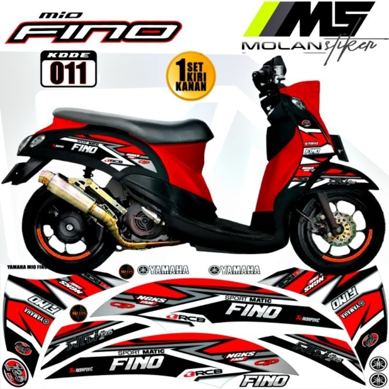 Decal Sticker Striping Variasi Fino Carbu / Fino 110 Karbu 2012-2013 / Yamaha Fino 115 Karbu / Fino 