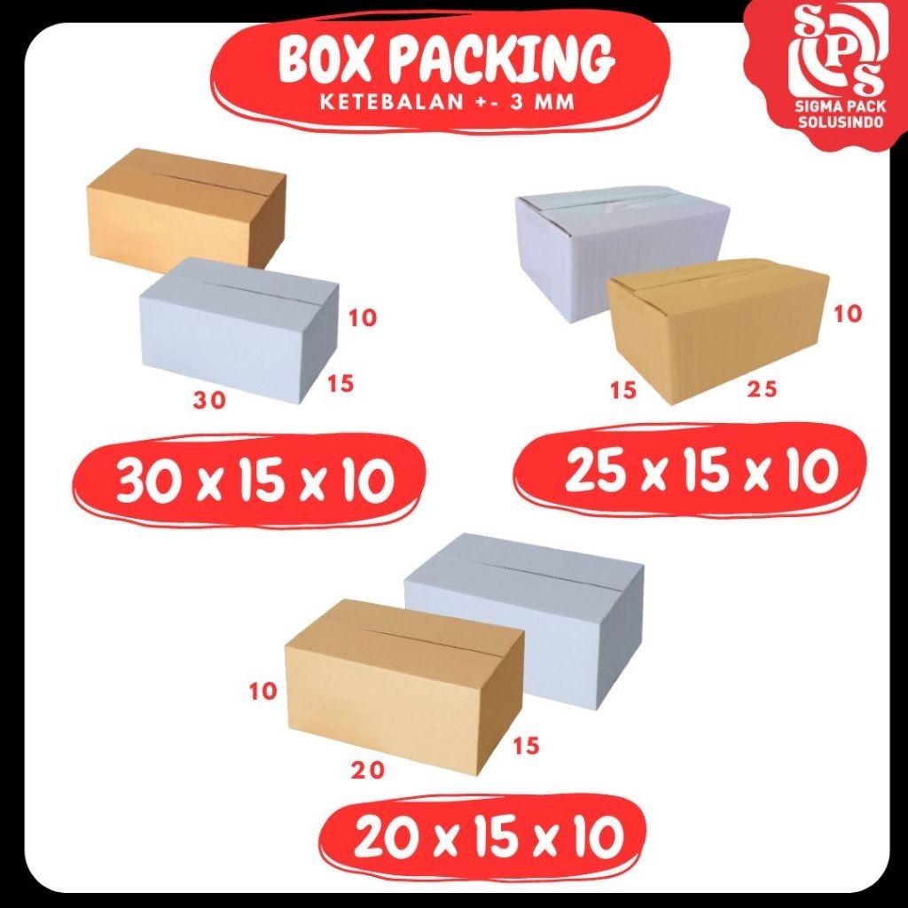 

Box 30x15x10 / 25x15x10 / 20x15x10 Kardus A1 Packing Karton Dus Kotak Kemasan kosmetik Souvenir Jamu Sparepart Obat Madu Fix MEDIAPACK