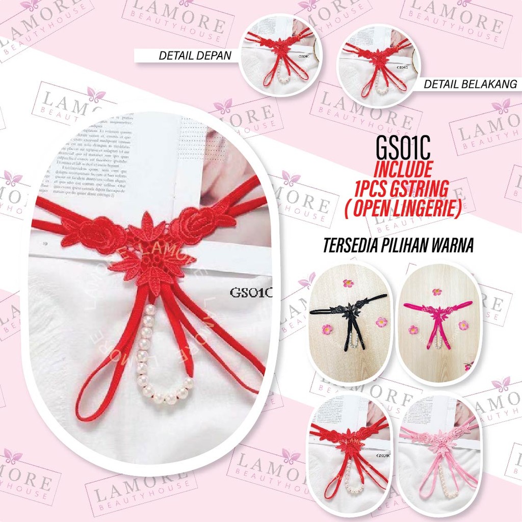 G String Underwear Wanita G String Wanita Premium Merah Gs01C