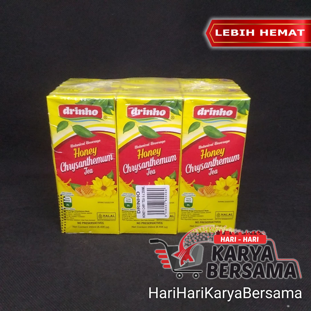

MINUMAN RINGAN DRINHO HONEY CHYSANTHEMUM TEA PACK 6'S X 250ML
