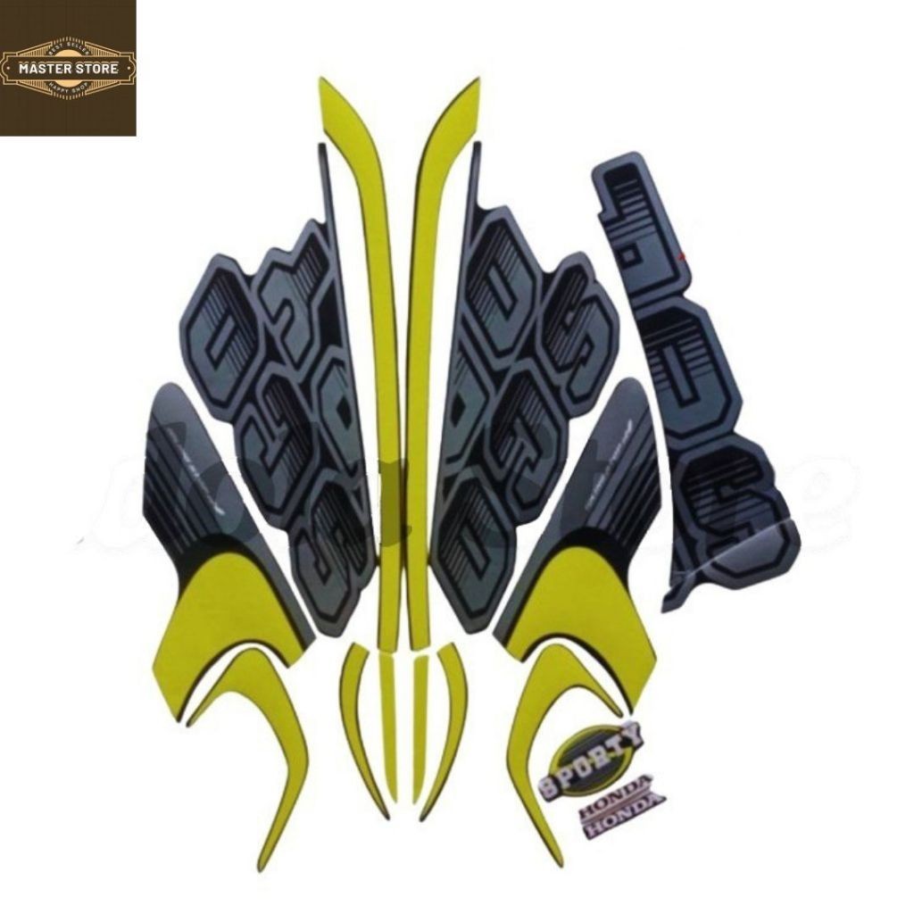 Stiker Striping Honda Scoopy Sporty 2017 Hijau Hitam List Body Motor Honda Scoopy Sporty 2017