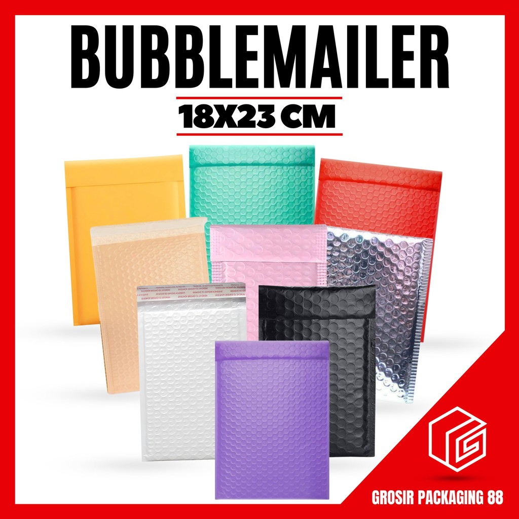 

Bubble Mailer Amplop Kemasan Packing Paket Online Shop 18x23 CM Bubblemailer Wrap Rusfet 18CM x 23CM Poly Mailer Padded Envelope Waterproof