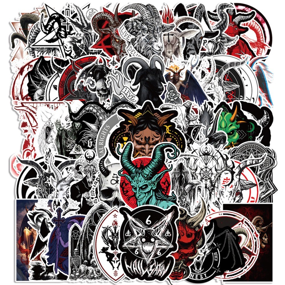 

10/25/50pcs Graffiti Satan Stickers for DIY Waterproof Scrapbooking Phone Laptop Suitcase Skateboard Motorcycle Helmet