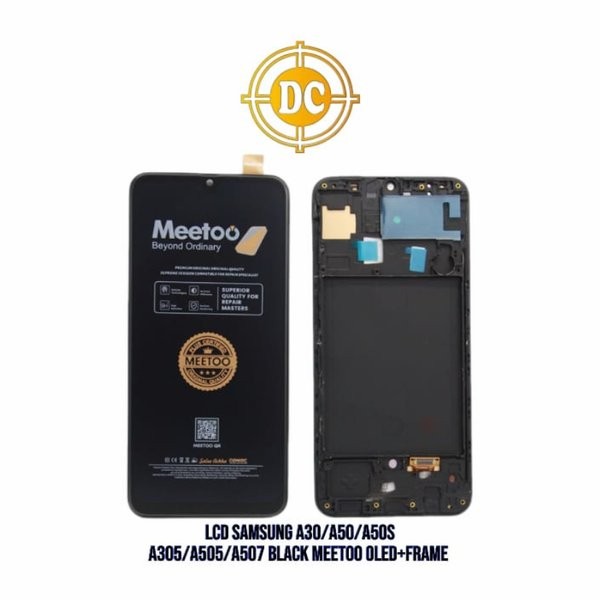 LCD TOUCHSCREEN + FRAME  SAMSUNG A30/A50 A50S BLACK MEETOO ORIGINAL OLED