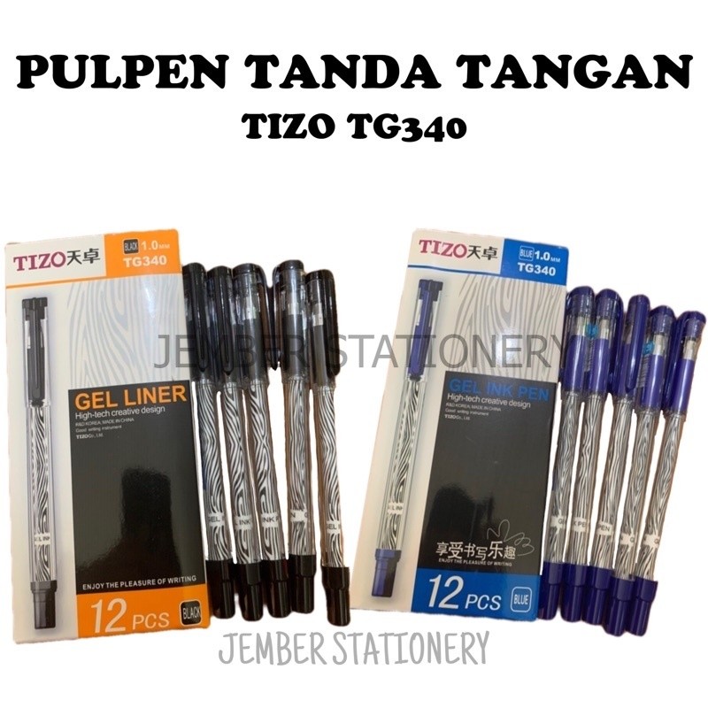 

(12pcs) Pulpen Tizo TG340 1.0 MM / Pen Tanda Tangan