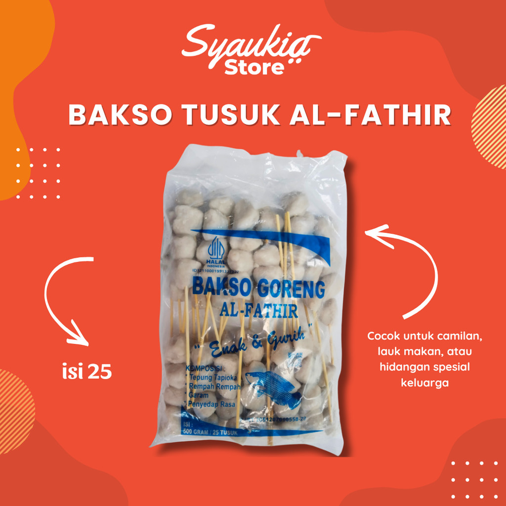 

Al fathir Bakso Tusuk Bakso Ikan Tusuk Al Fathir 25Pcs / Enak / Halal Syaukia Store