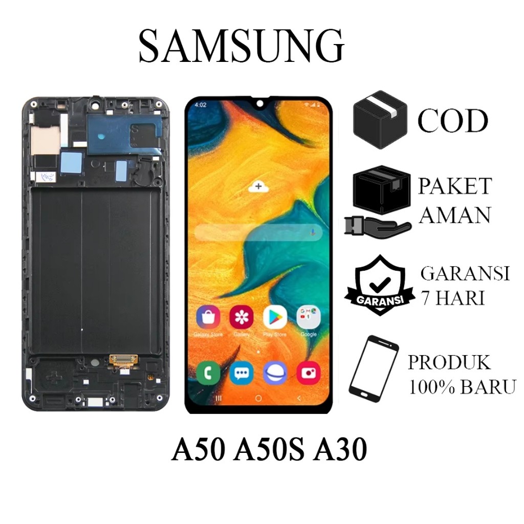 ORIGINAL LCD TOUCHSCREEN PLUS FRAME FINGERPRINT ON SAMSUNG GALAXY A50 A50S A30