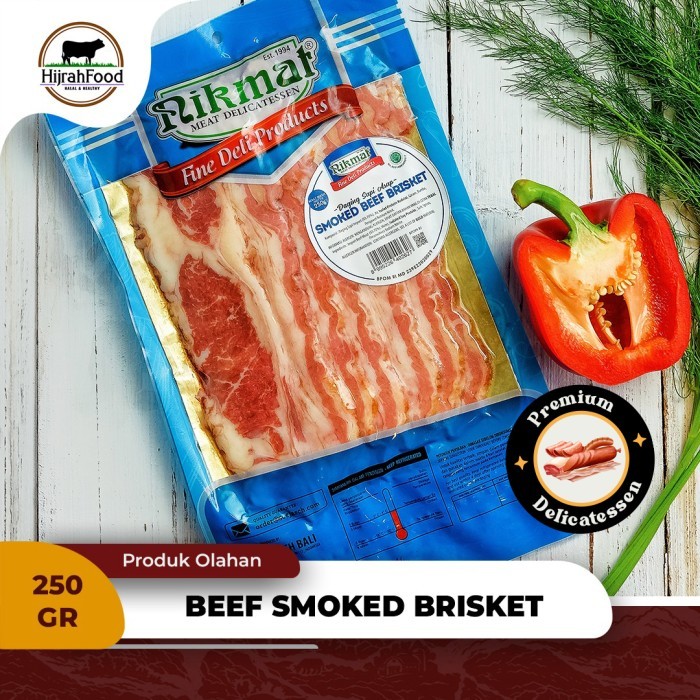 

Nikmat Smoked Beef Brisket 250 gram Premium Delicatessen Daging Sapi Olahan