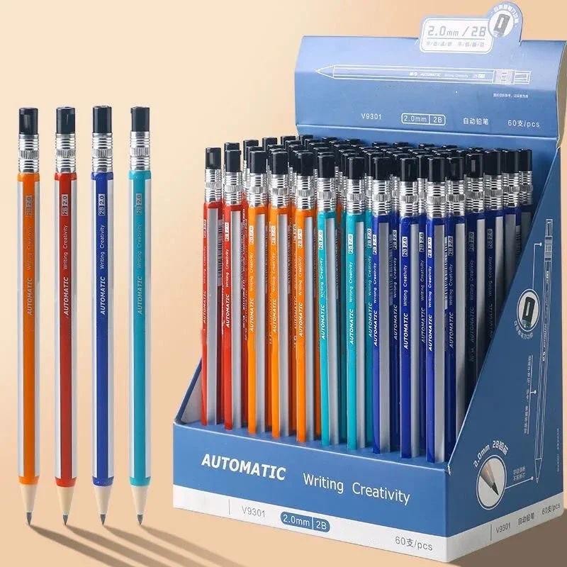 

2.0mm Non Sharpening Mechanical Pencils with Pencil Sharpener Cute Automatic Pencil for School Kawaii Stationery Office Supplies