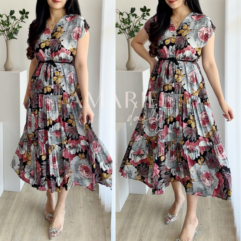 DHOLISHOP.ID Amariel Malibu Dress Daster Nyaman Bumil Busui Friendly