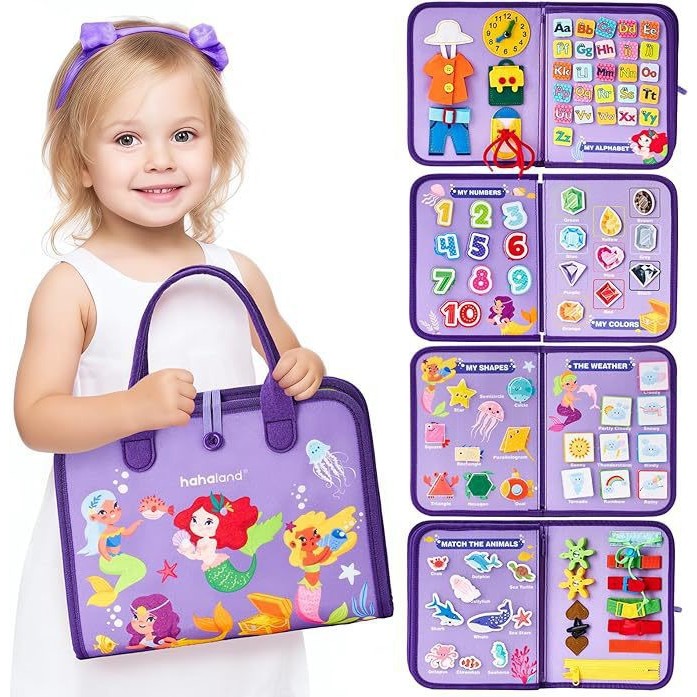 BUSY BOOK BAG | Mainan montessori edukasi busy board | Papan Busy Board