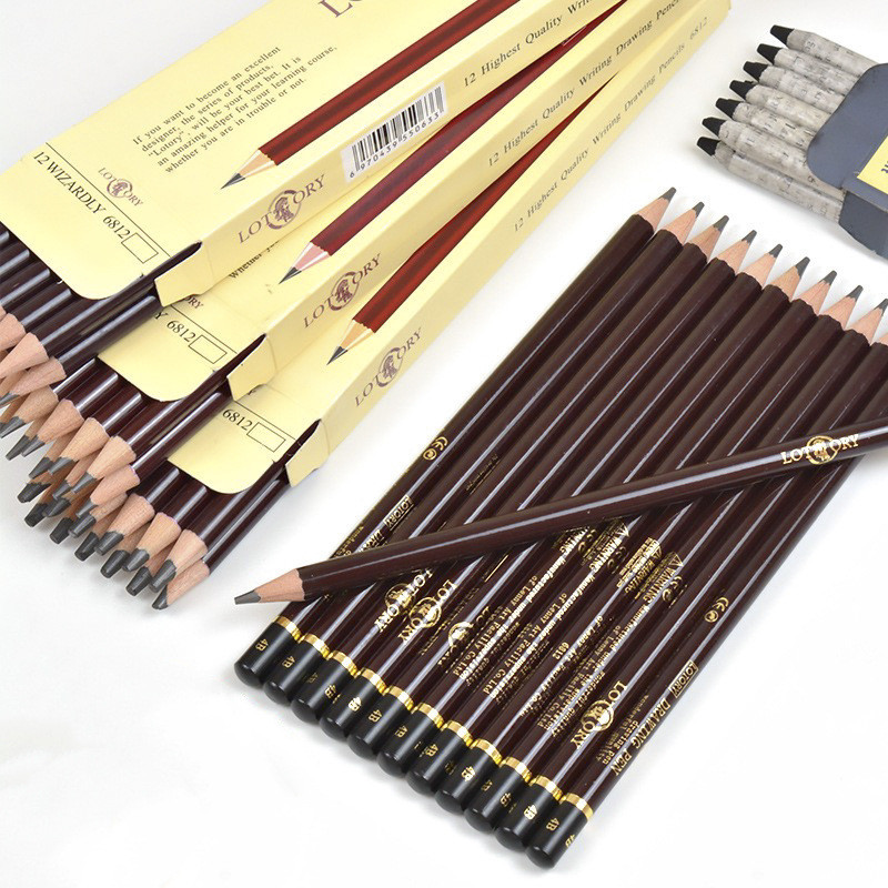 

12pcs/box 2B-14B Sketch Comic Professional Pencil Charcoal Matte Art Painting Carbon Fine Graphite Pencil Art Supplies