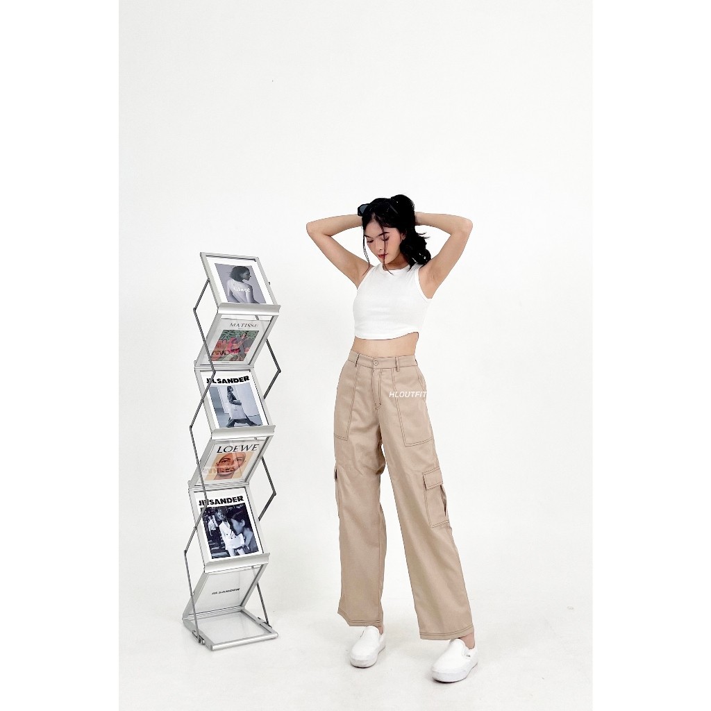 NANTARSHOP HL CARGO LIST COKSU PANTS- CELANA CARGO LIST (REALPICT)