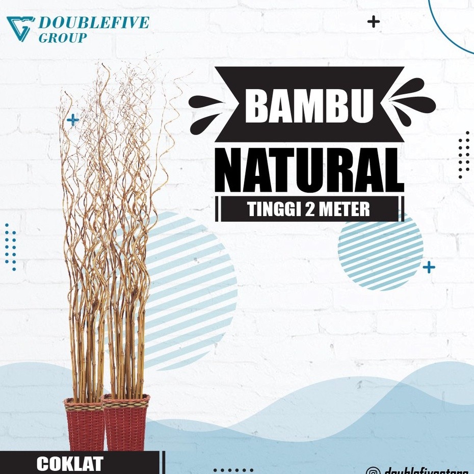 NMZSHOP 15 Batang kerajinan bambu ulir cendani