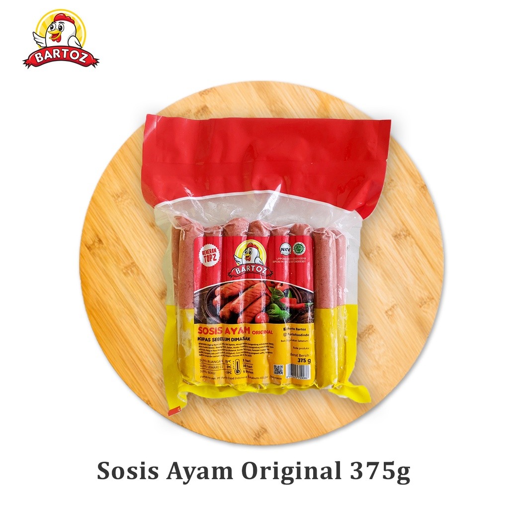 

(DERIFROZEN) Bartoz Sosis Ayam Original 375 g