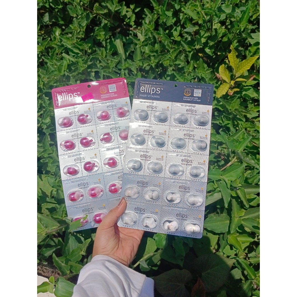 PROMO 20 PCS  VITAMIN RAMBUT ELIPS /HAIR VITAMIN RAMBUT ELIPS / PENUTRISI RAMBUT ELIPS HITAM/PERAWAT