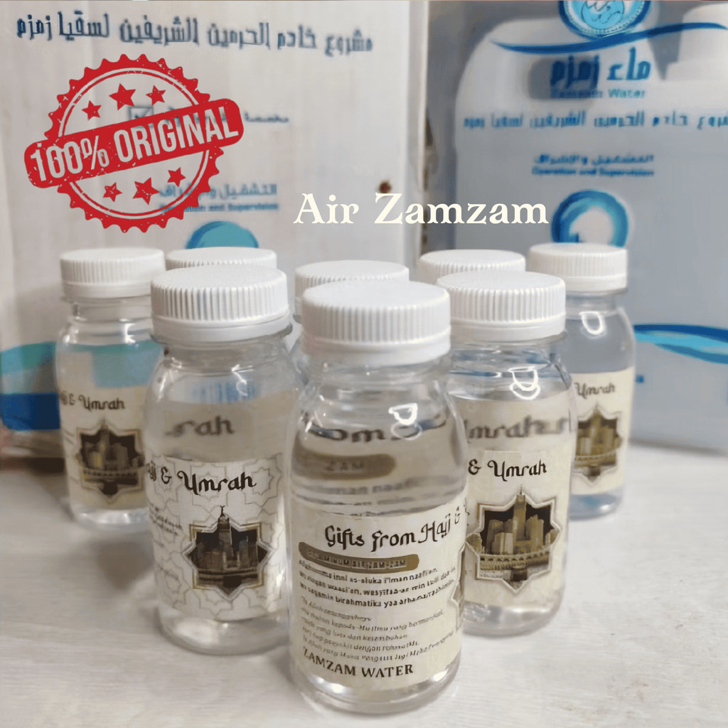 

60ML -AIR ZAM ZAM PAKET A PAKET OLEH OLEH HAJI DAN UMROH ASLI ORIGINAL 100% TANPA CAMPURAN