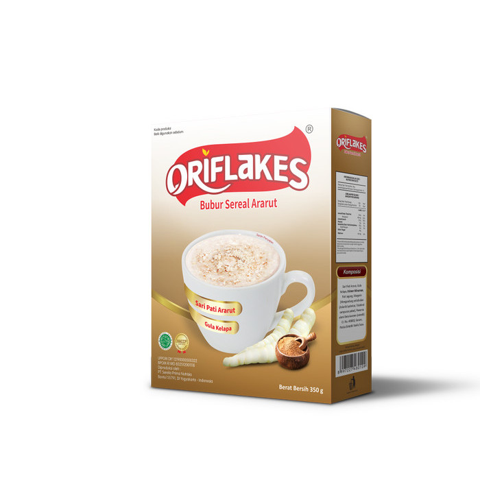 

Oriflakes sereal umbi garut solusi maag & asam Lambung 350 gr-Original - Gula kelapa