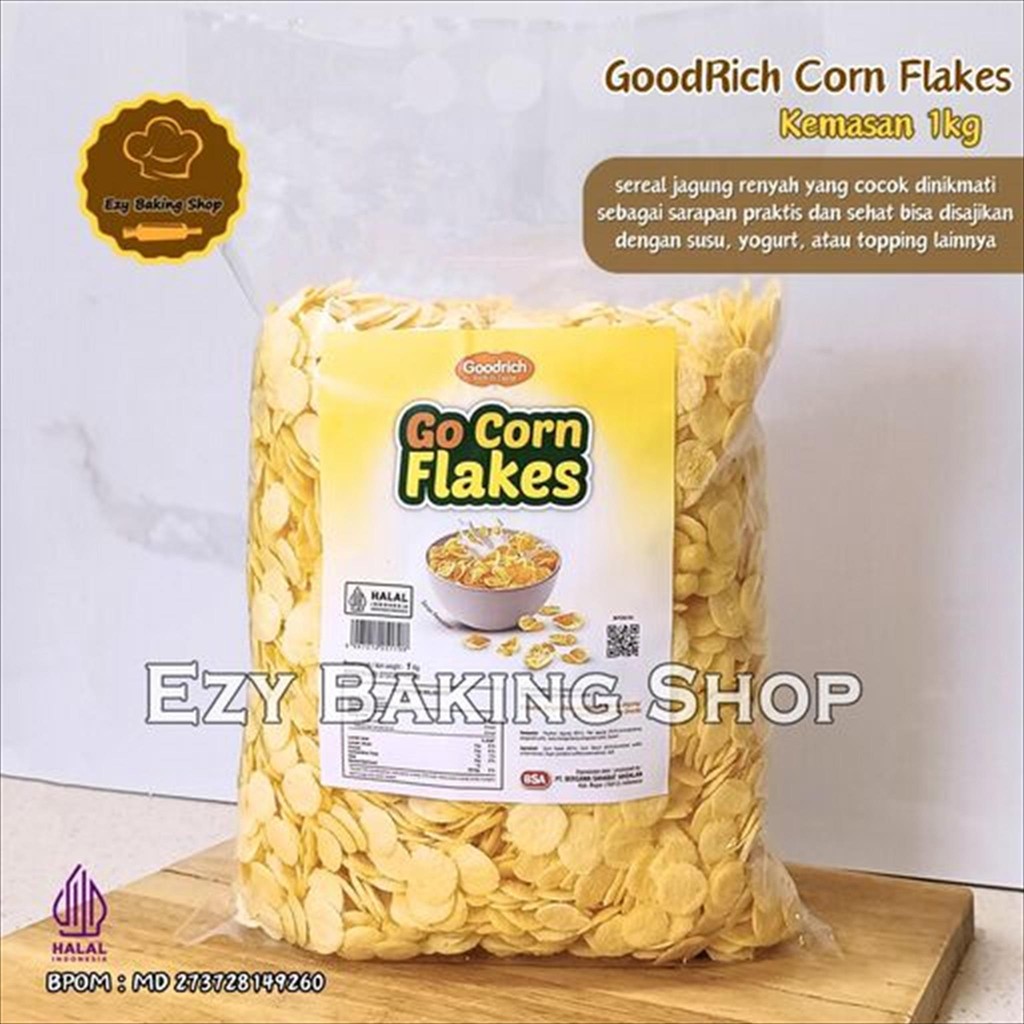 

GO CORN FLAKES 1kg (Lokal) Goodrich - Sereal Jagung.